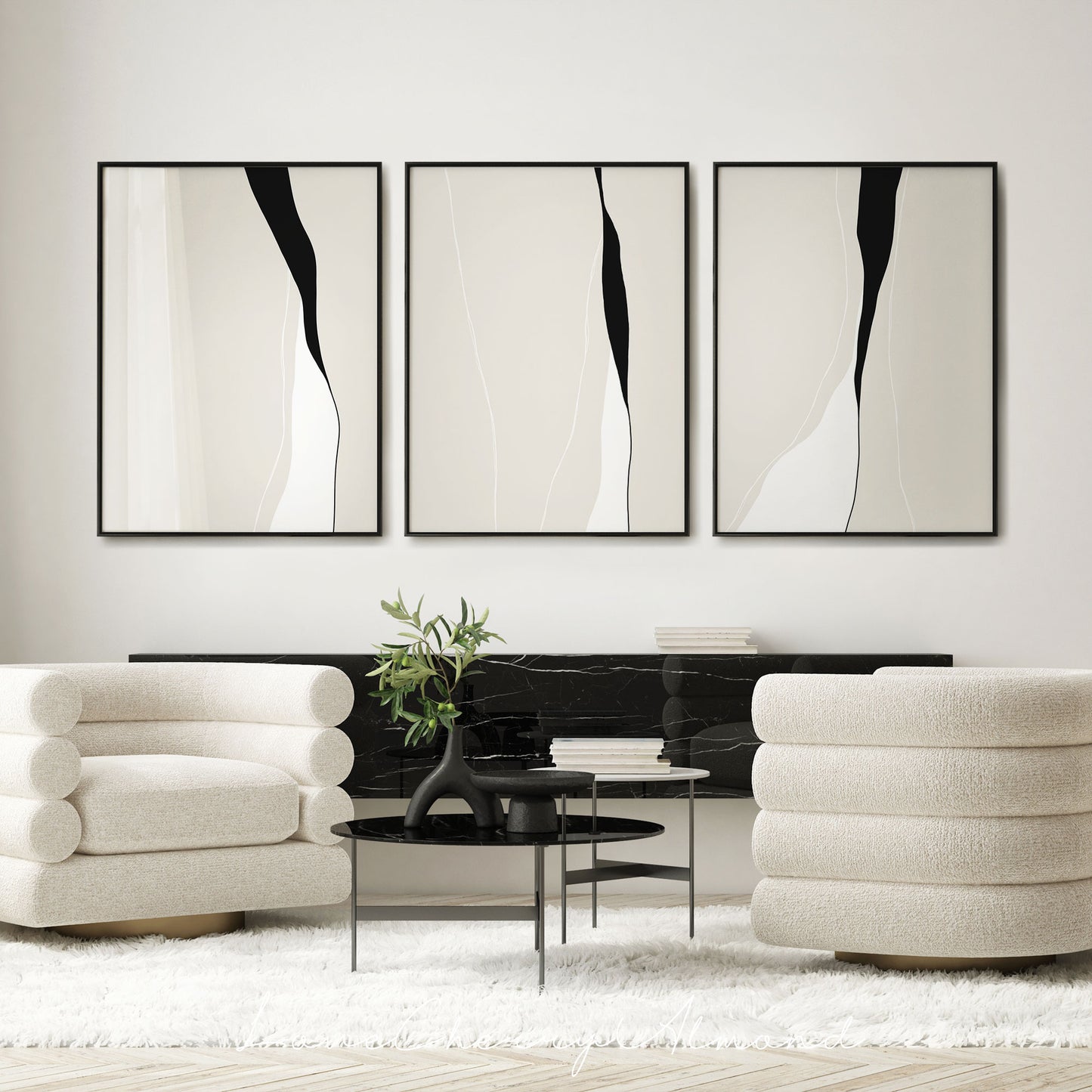 Set of 3 Modern Abstract Printable Wall Art