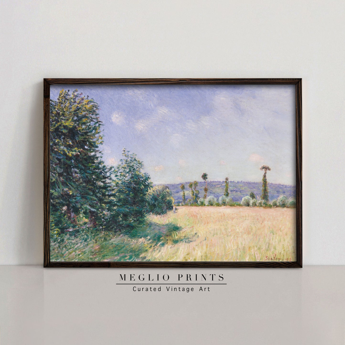 Printable Vintage Art French Country Meadow Landscape