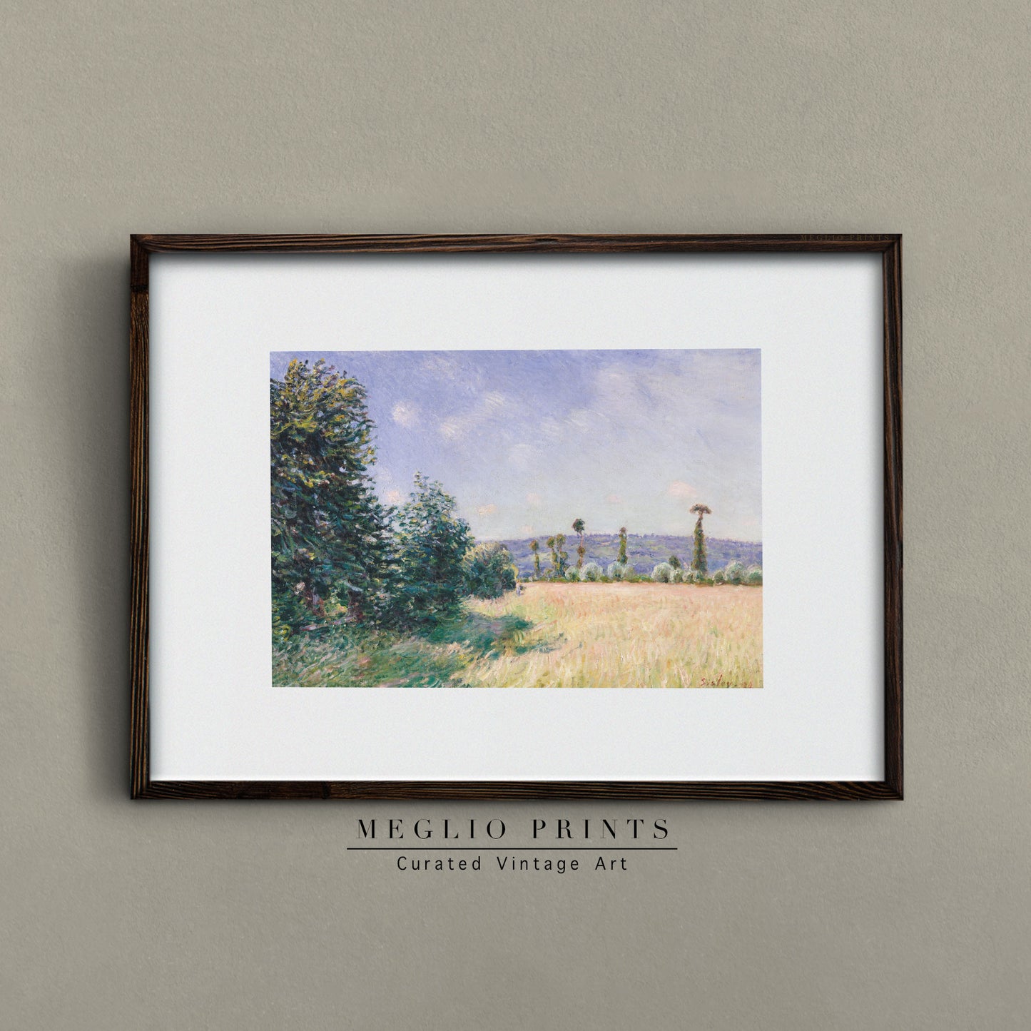 Printable Vintage Art French Country Meadow Landscape