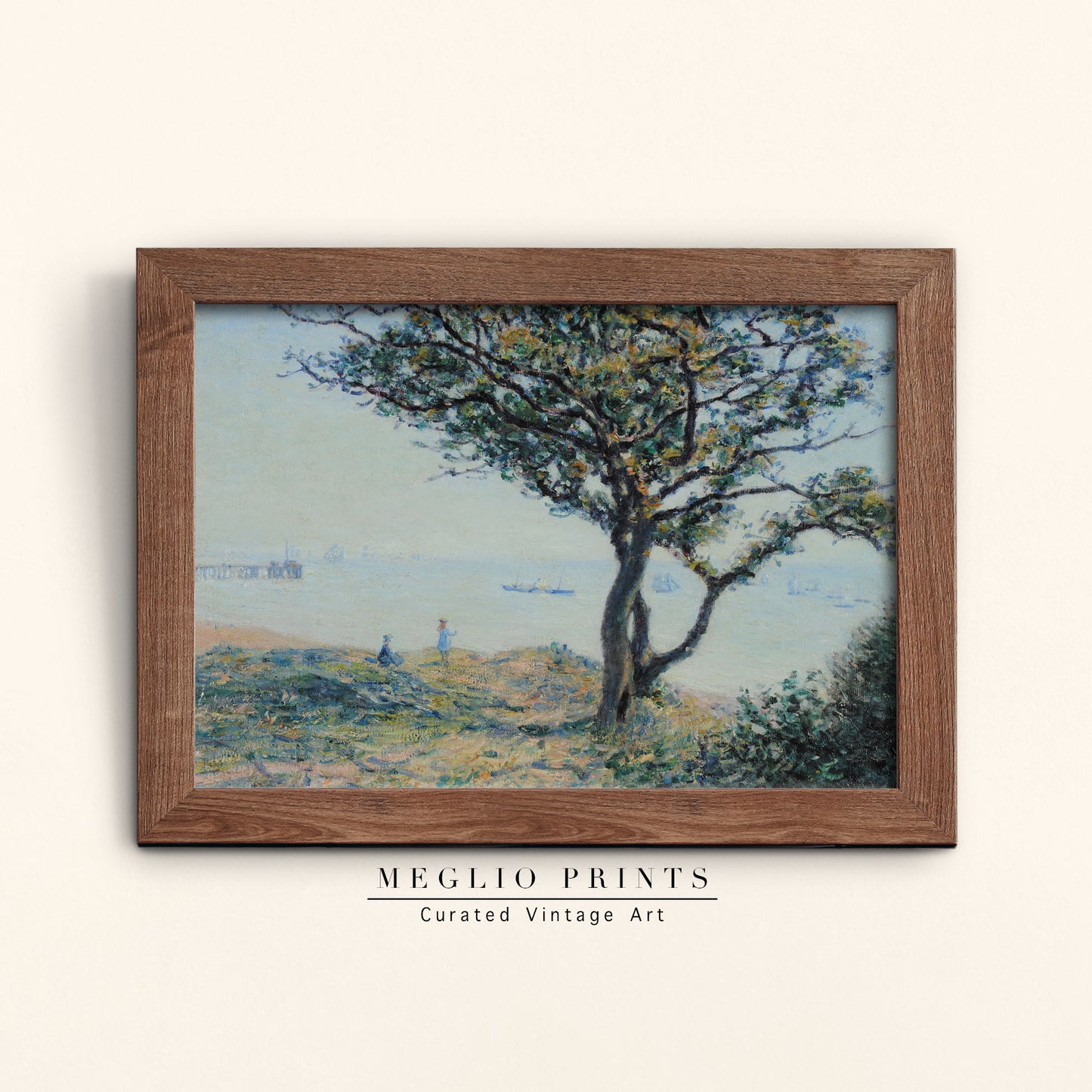 Printable Vintage Art European Sea Landscape