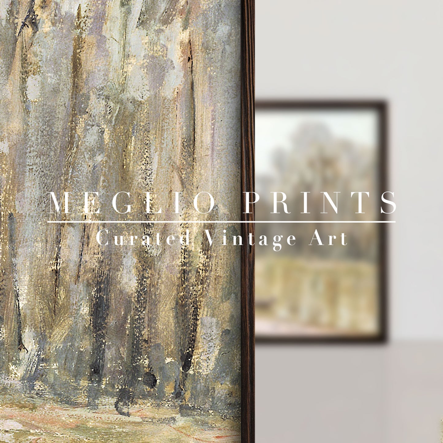 Printable Vintage Art European River Landscape