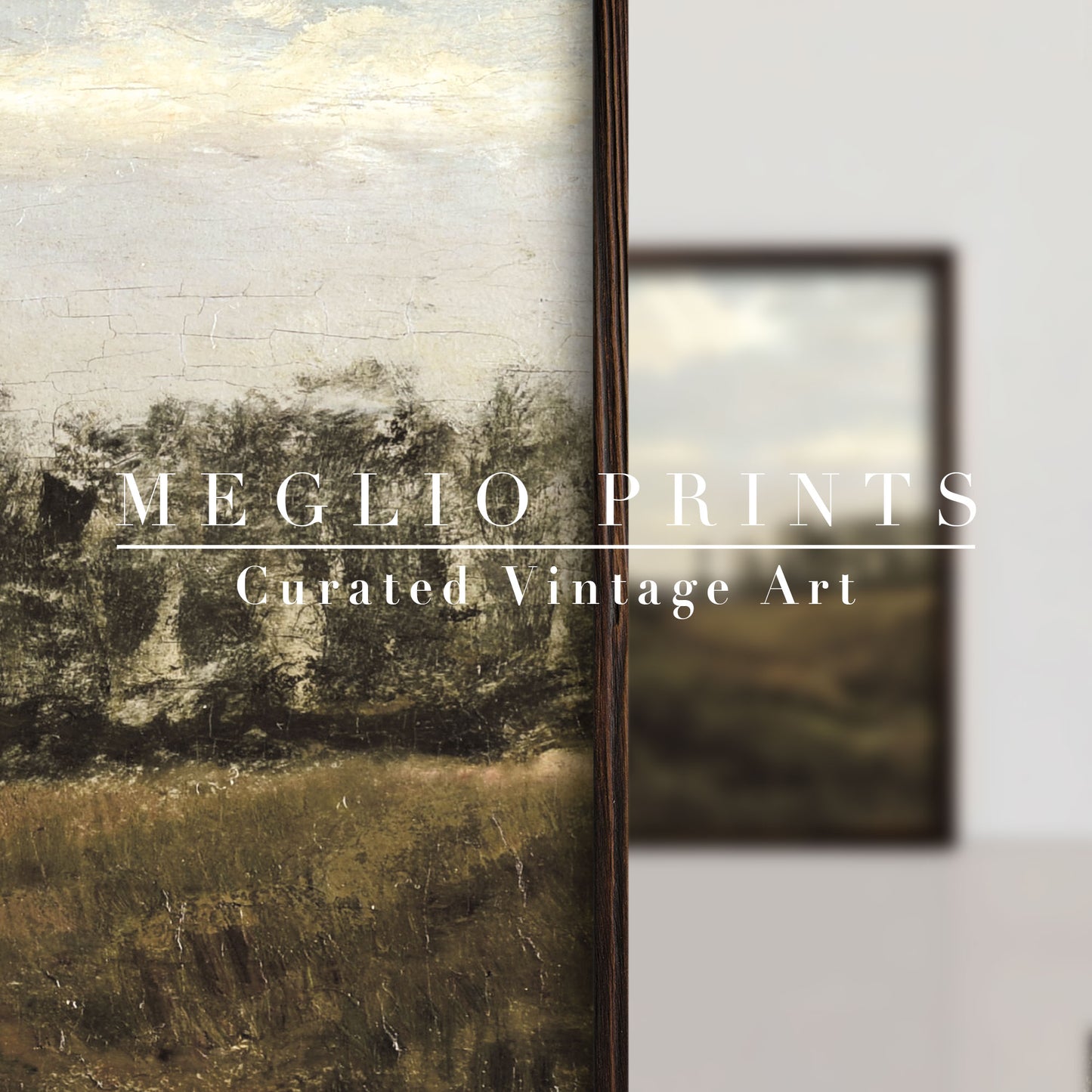 Printable Vintage Art Meadow Landscape