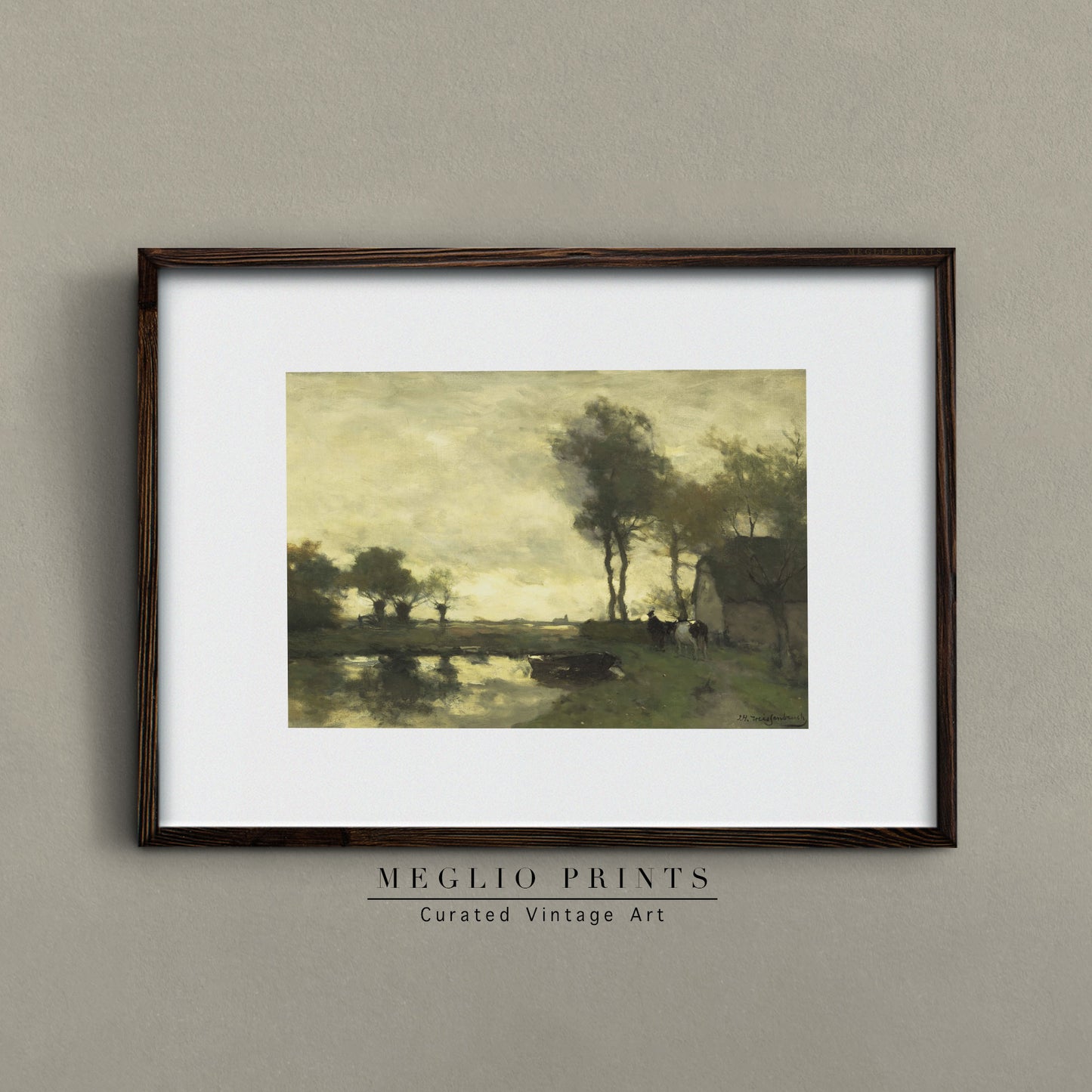 Printable Vintage Art European Farm Landscape