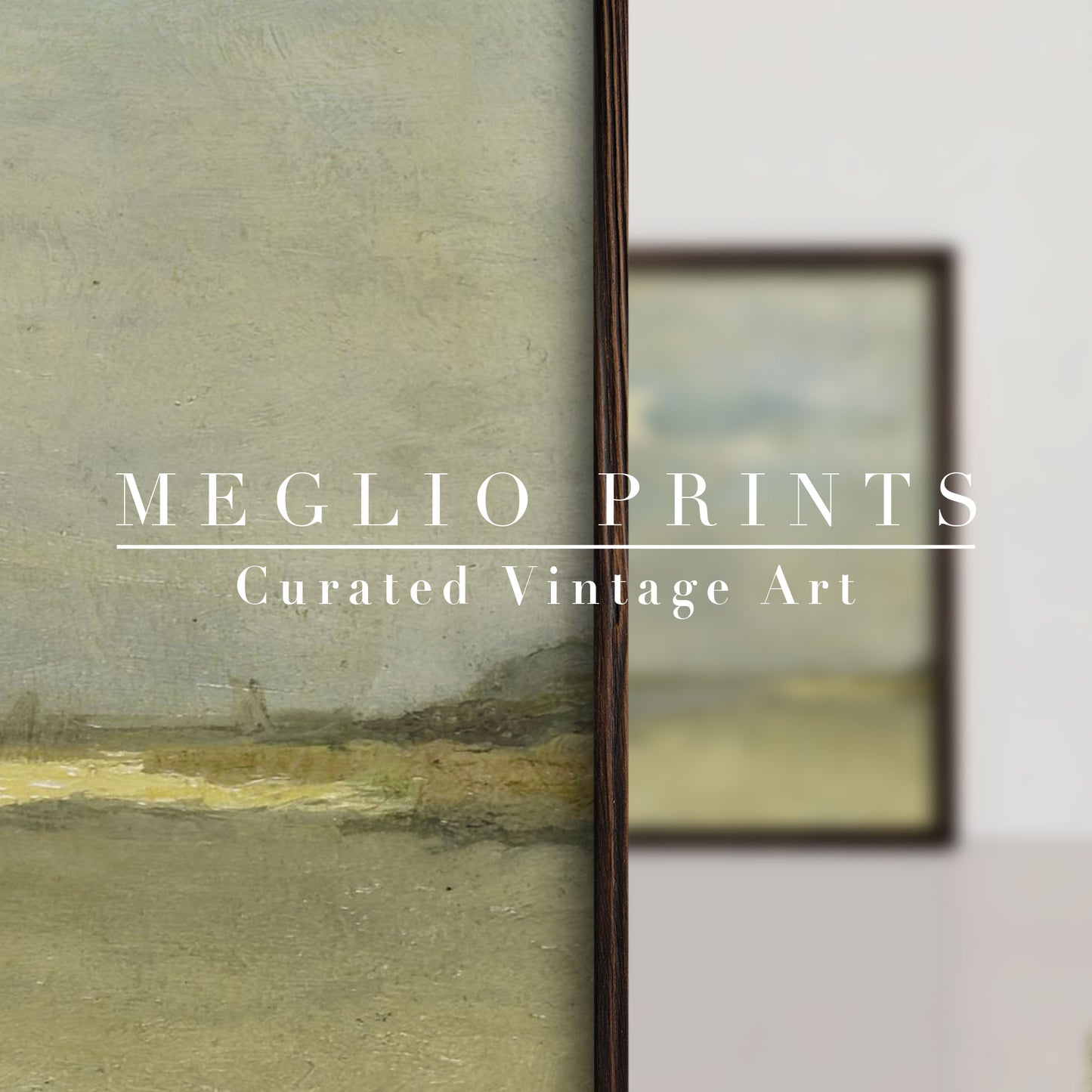 Printable Vintage Art Coastal Landscape