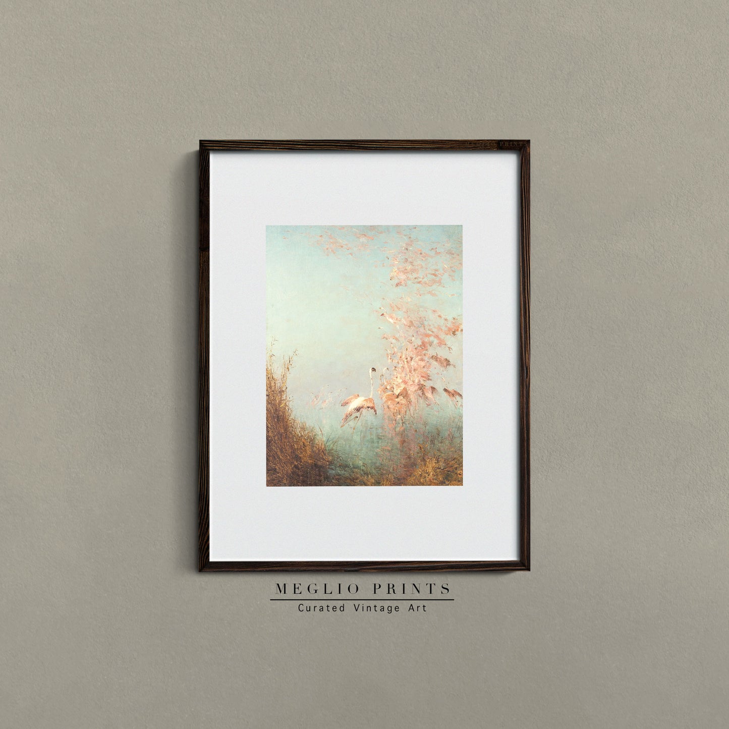 Printable Vintage Art Lake Landscape