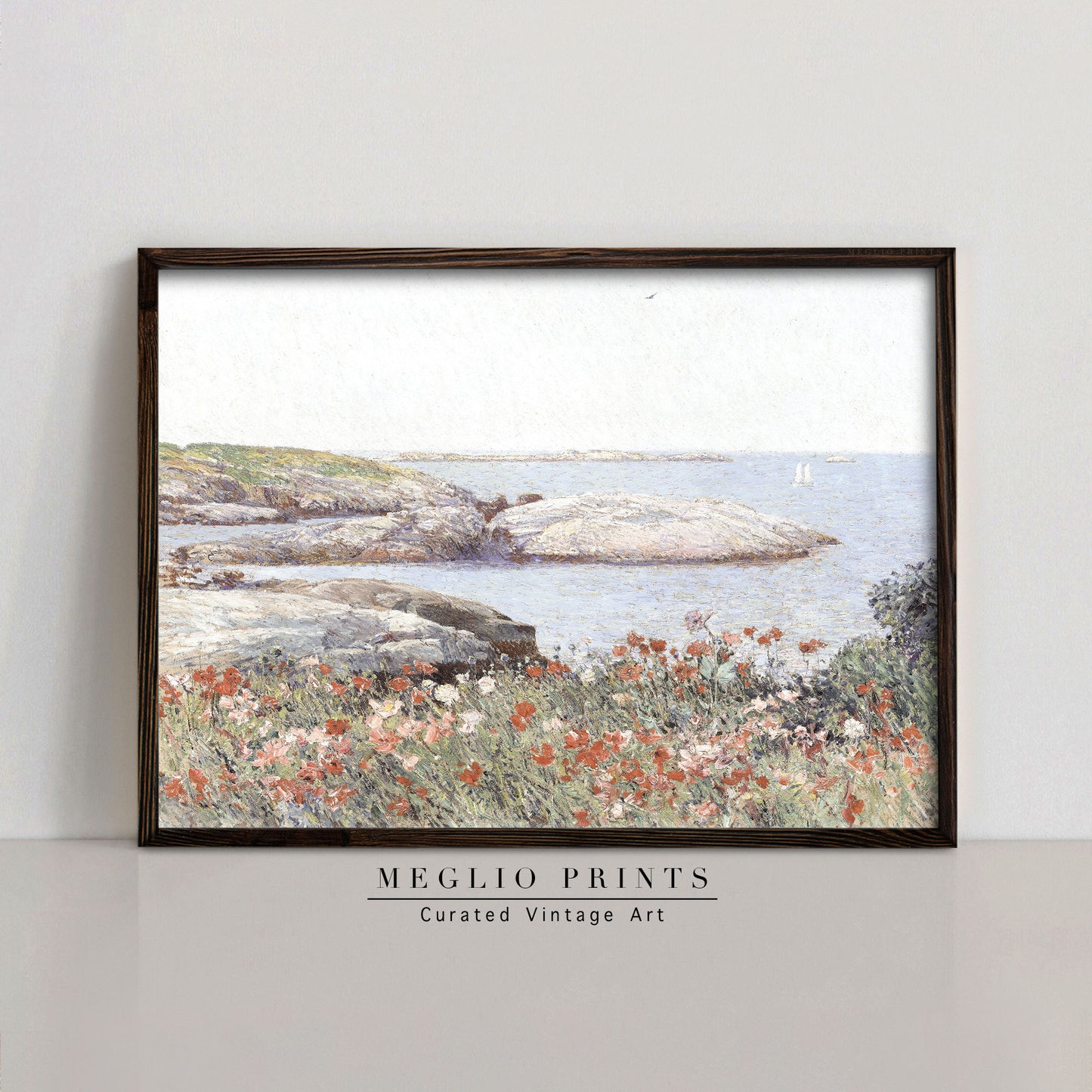 Printable Vintage Art Coastal Landscape