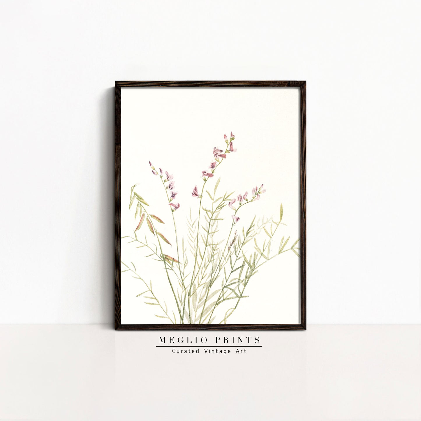 Printable Vintage Art Floral Drawing