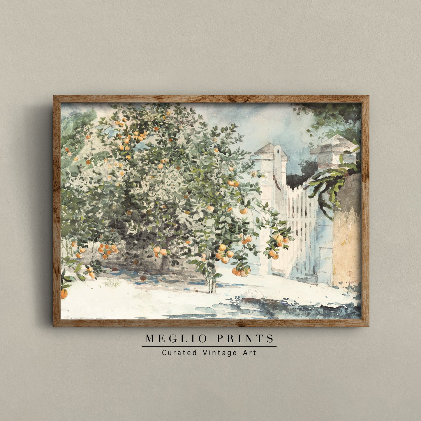 Printable Vintage Art Botanical Landscape