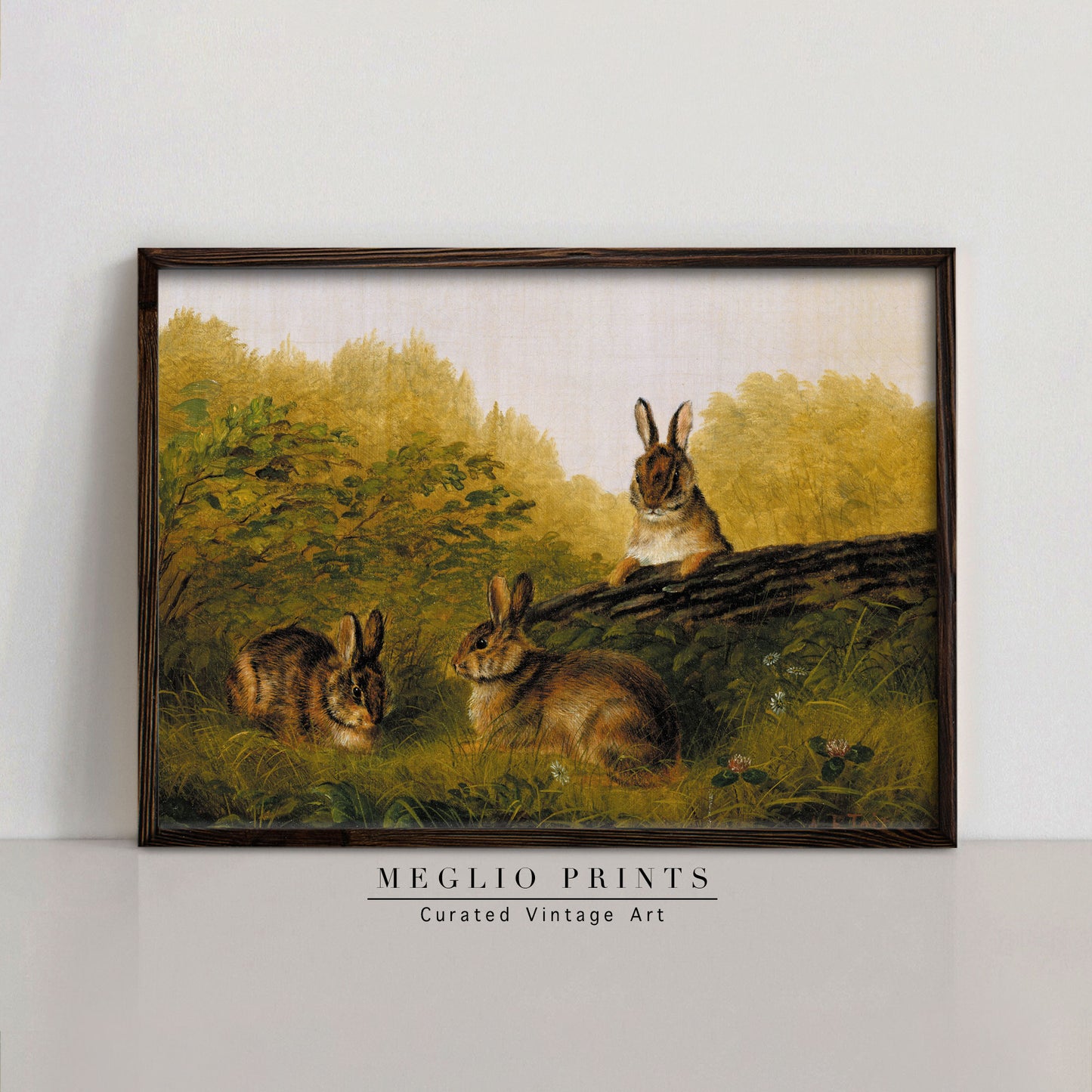 Printable Vintage Art Rabbits