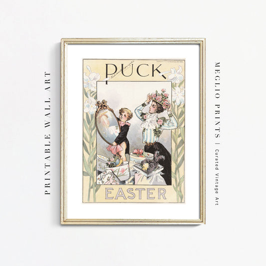 Druckbare Vintage Art Ostern Poster