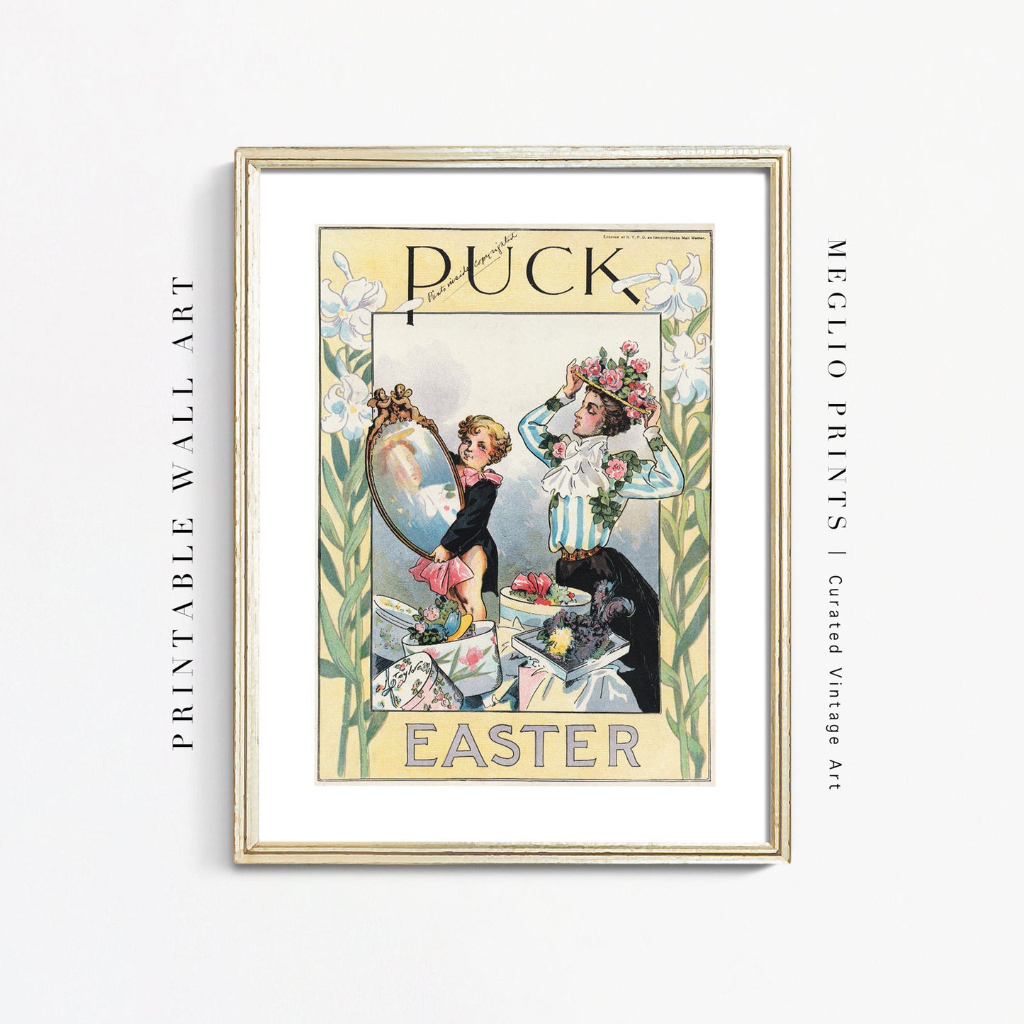 Printable Vintage Art Easter Poster