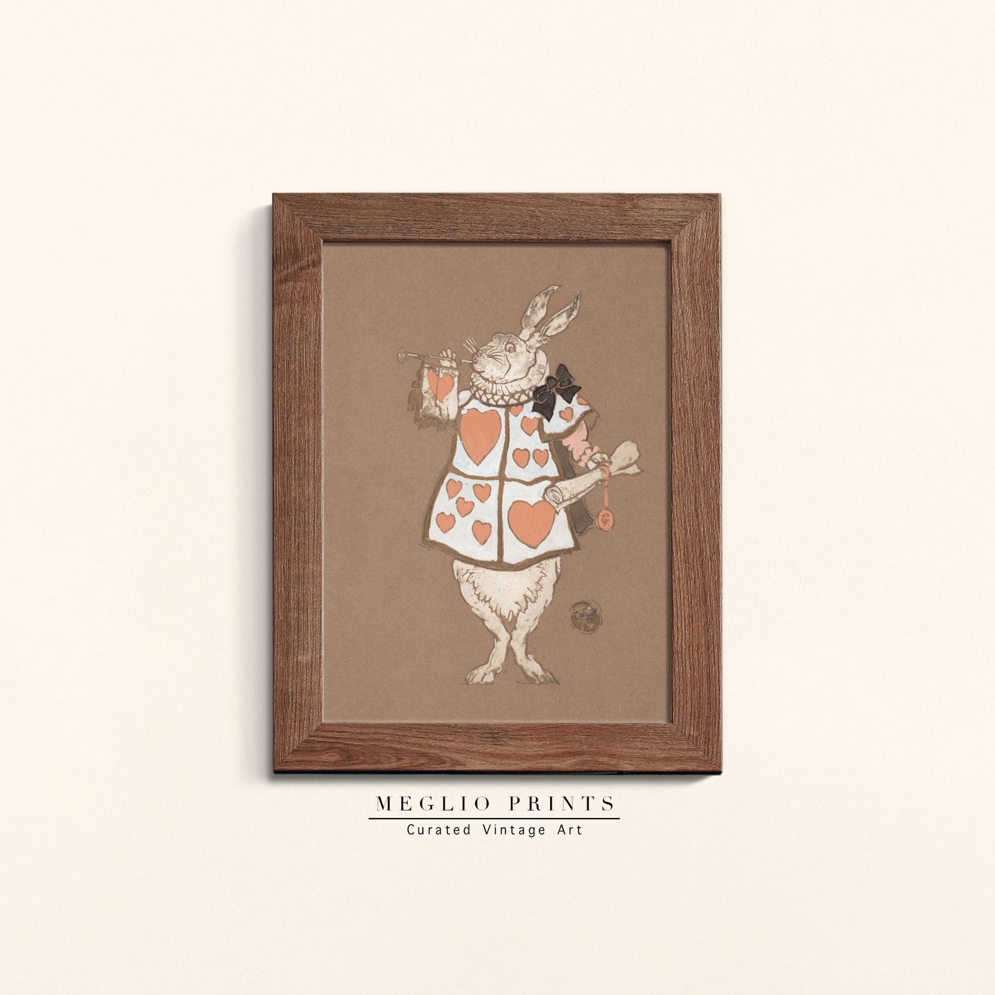 Printable Vintage Art Wonderland White Rabbit