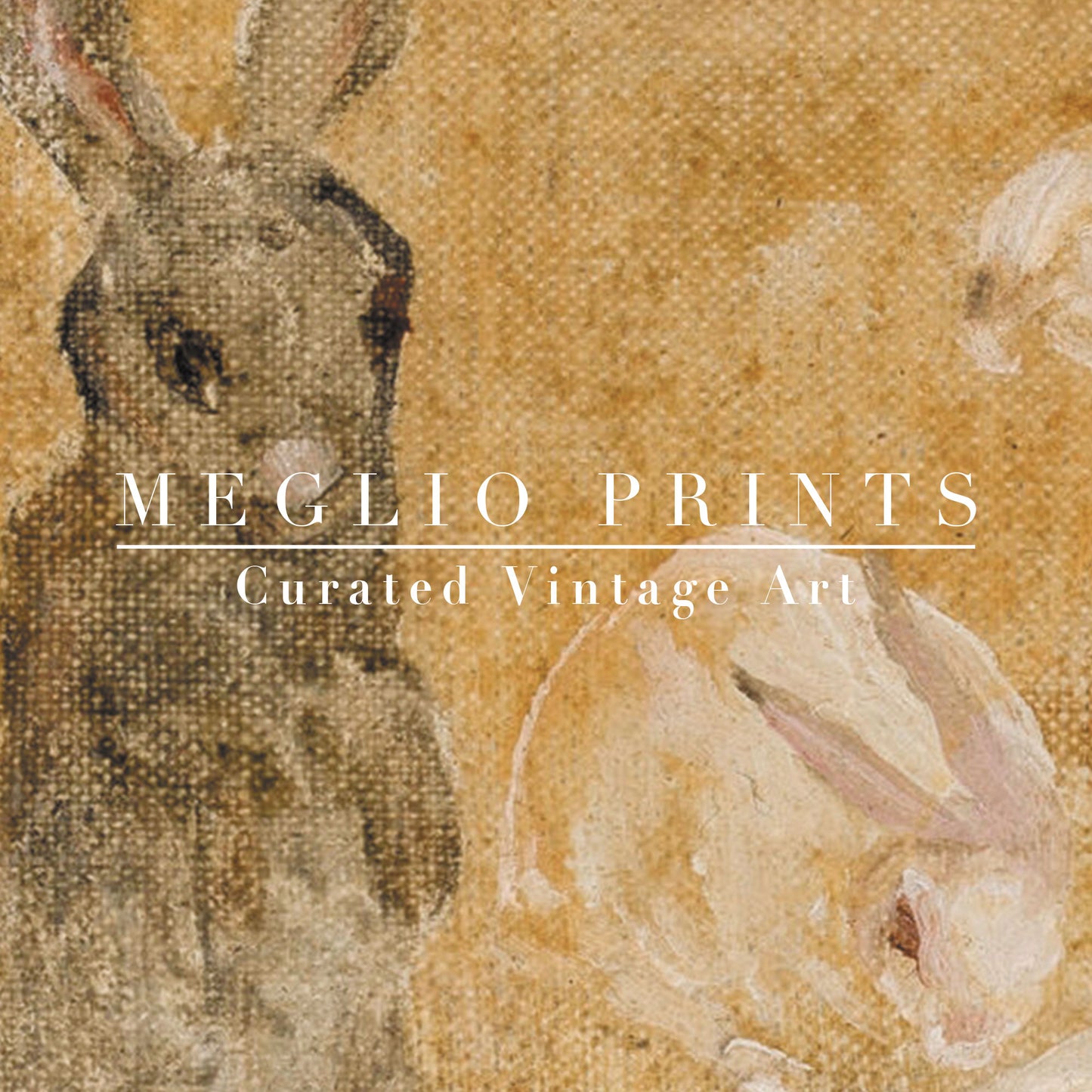 Printable Vintage Art Rabbits