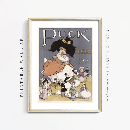 Druckbare Vintage Art Ostern Poster