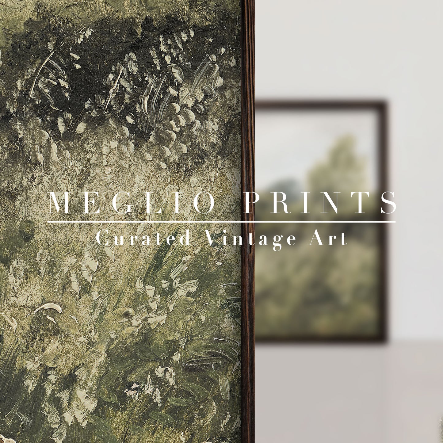 Printable Vintage Art Wildflower Landscape