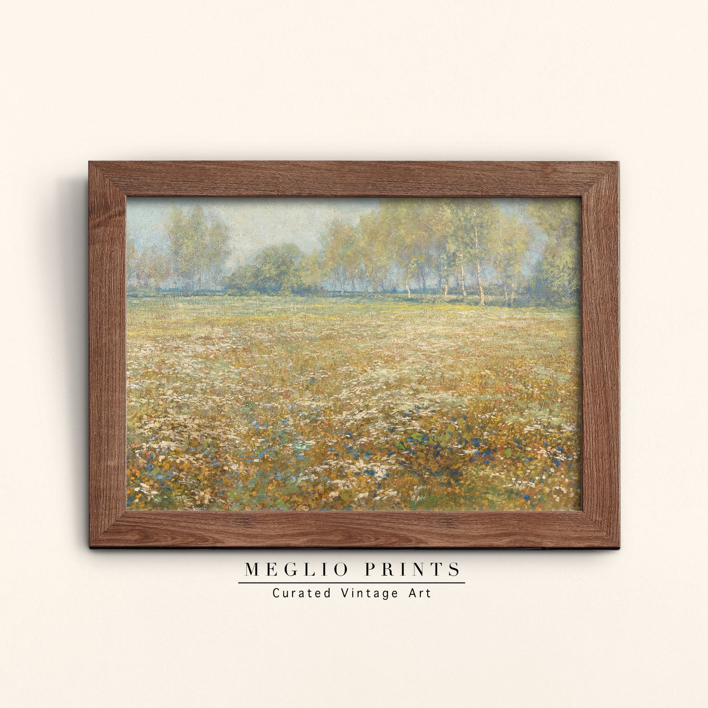 Printable Vintage Art Meadow Landscape