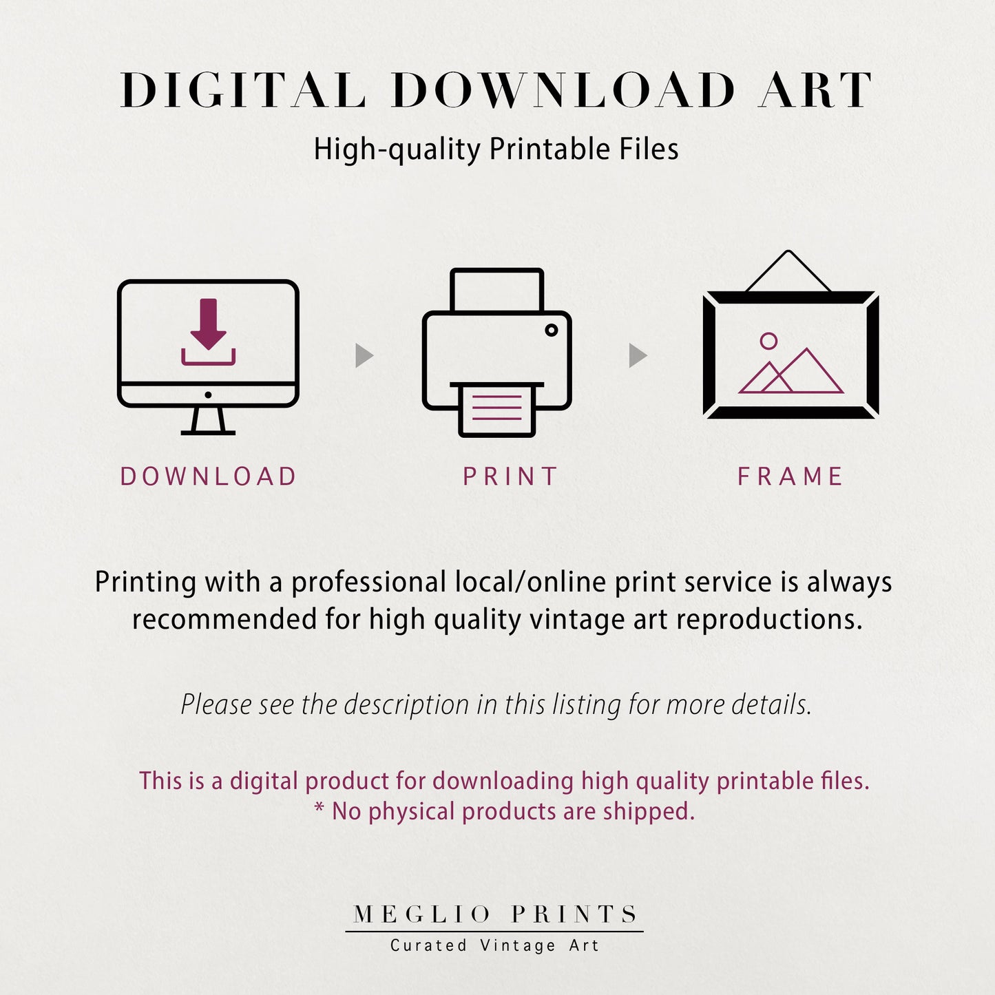 Printable Vintage Gallery Wall Art Set of 2