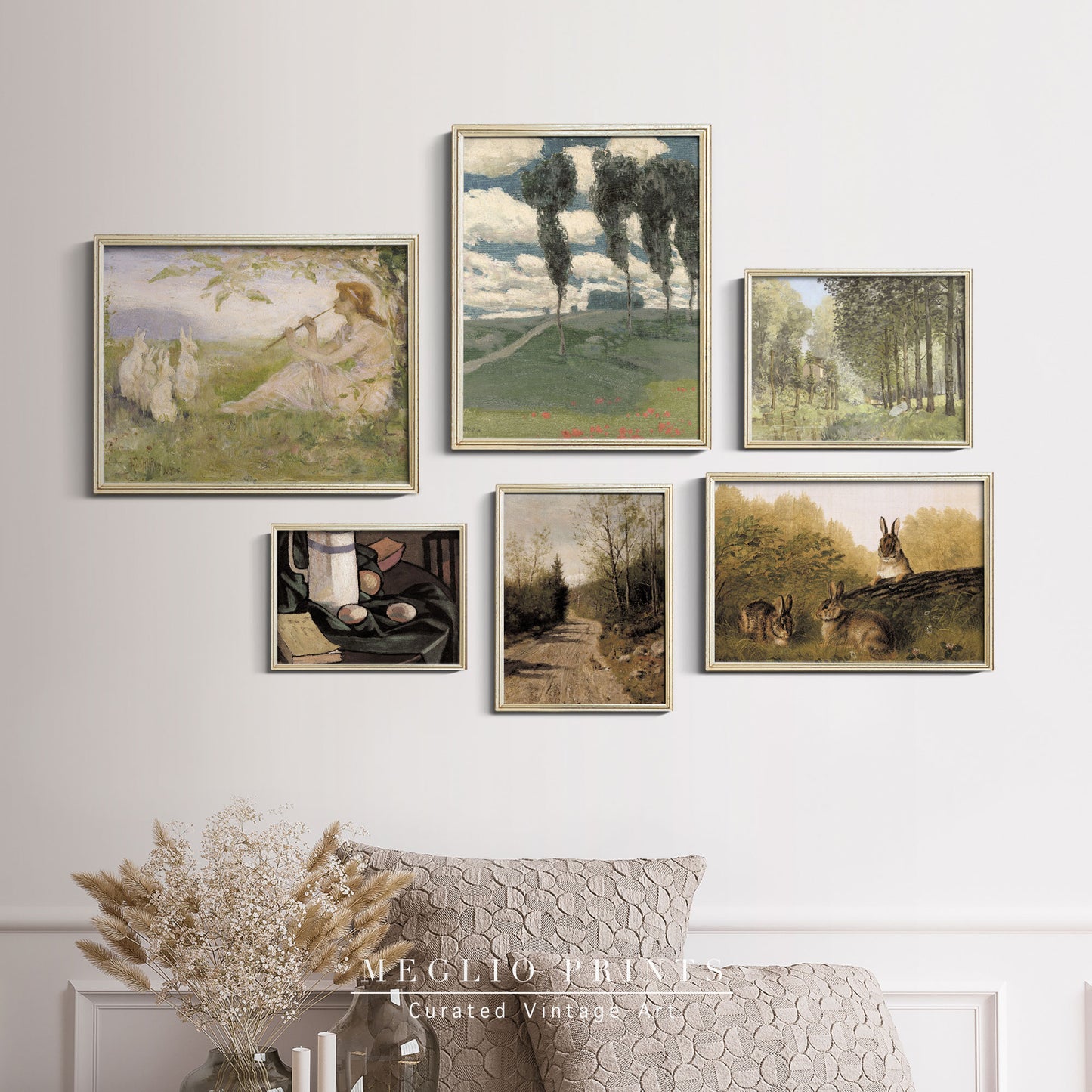 Printable Vintage Gallery Wall Art Set of 6